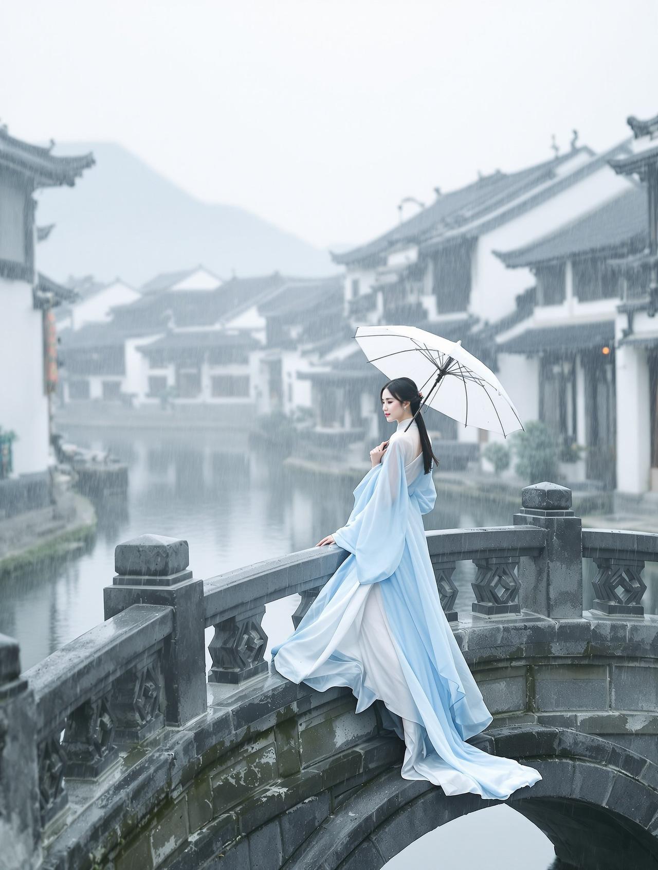 江南水乡烟雨 - 苏婉清 - 汉服风格唯美写真 - 私房俱乐部